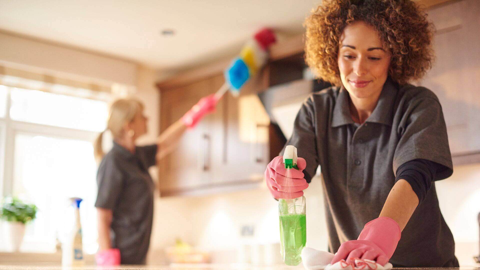 A picture of professional home cleaners in Colorado Springs.