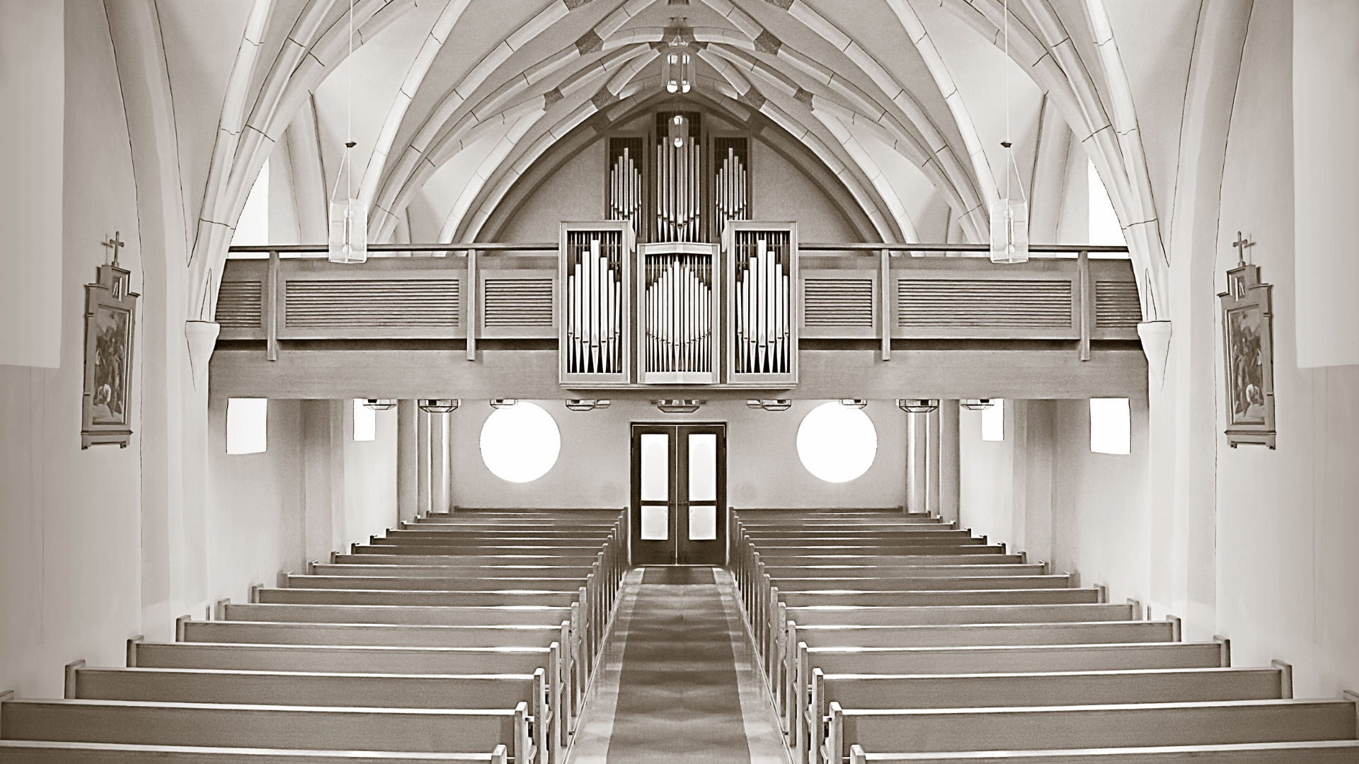 picture inside of a clean church